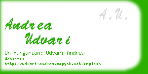 andrea udvari business card